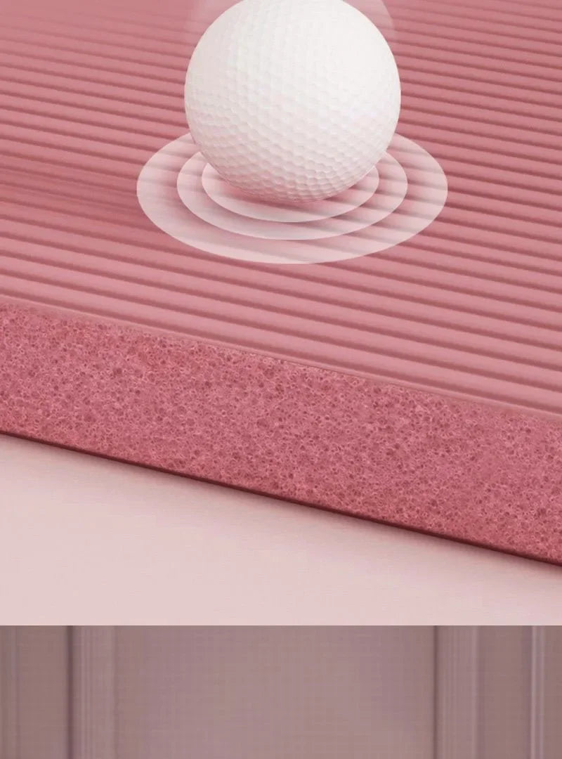 Selfika™ 15mm Extra-Thick Yoga Mat – High-Density Anti-Slip NBR Fitness Mat for Family Exercise, Yoga & Pilates