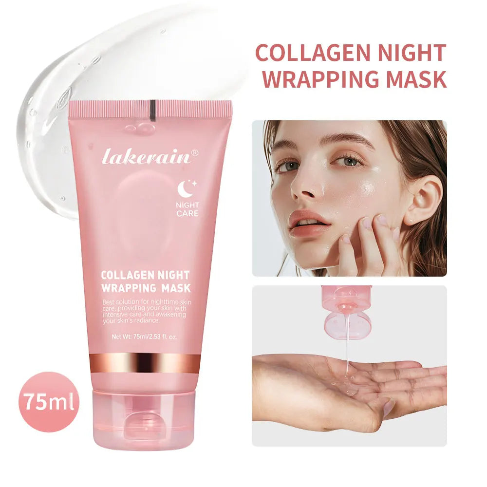 Selfika™ Collagen Night Wrapping Mask – Overnight Lifting & Deep Hydrating Peel-Off Mask (75ml)