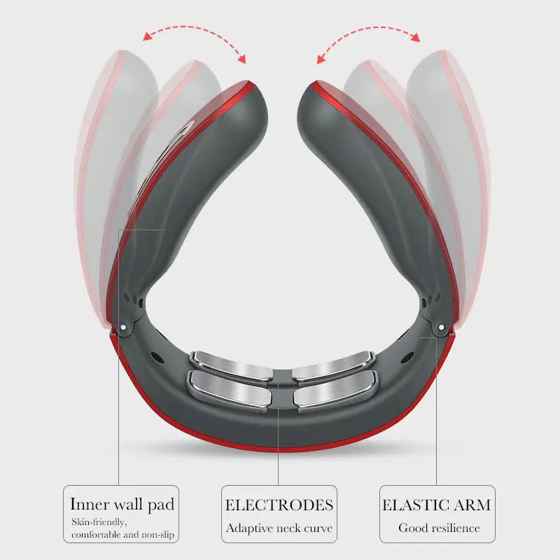 Selfika 4-Head Intelligent Neck & Shoulder Pulse Massager with Heat Therapy