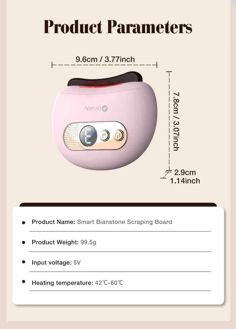 Generic Electric Gua Sha Massager (Airuidu) – Hot & Cold Mode, EMS Microcurrent, Face & Body