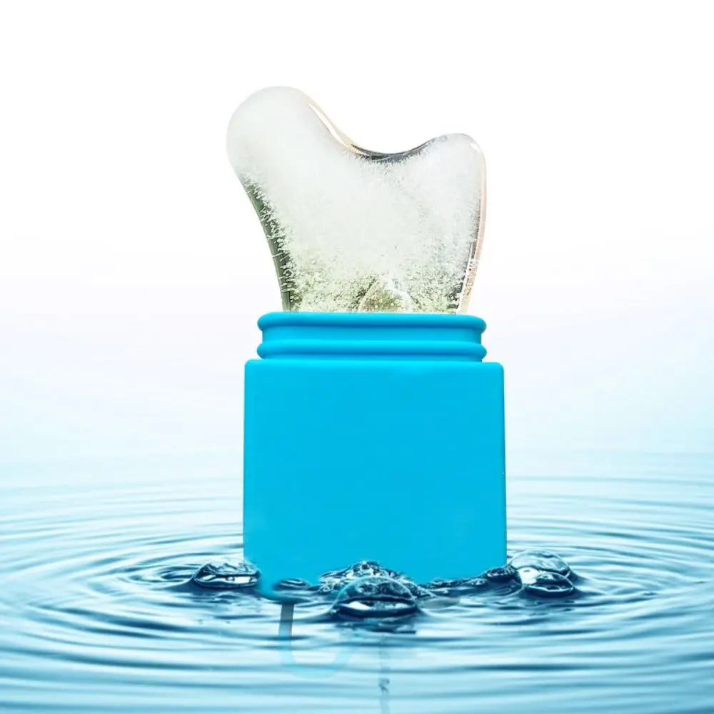 LEKGAVD Silicone Ice Face Roller & Gua Sha Mold – Cold Therapy, Face Lifting, Contouring Tool