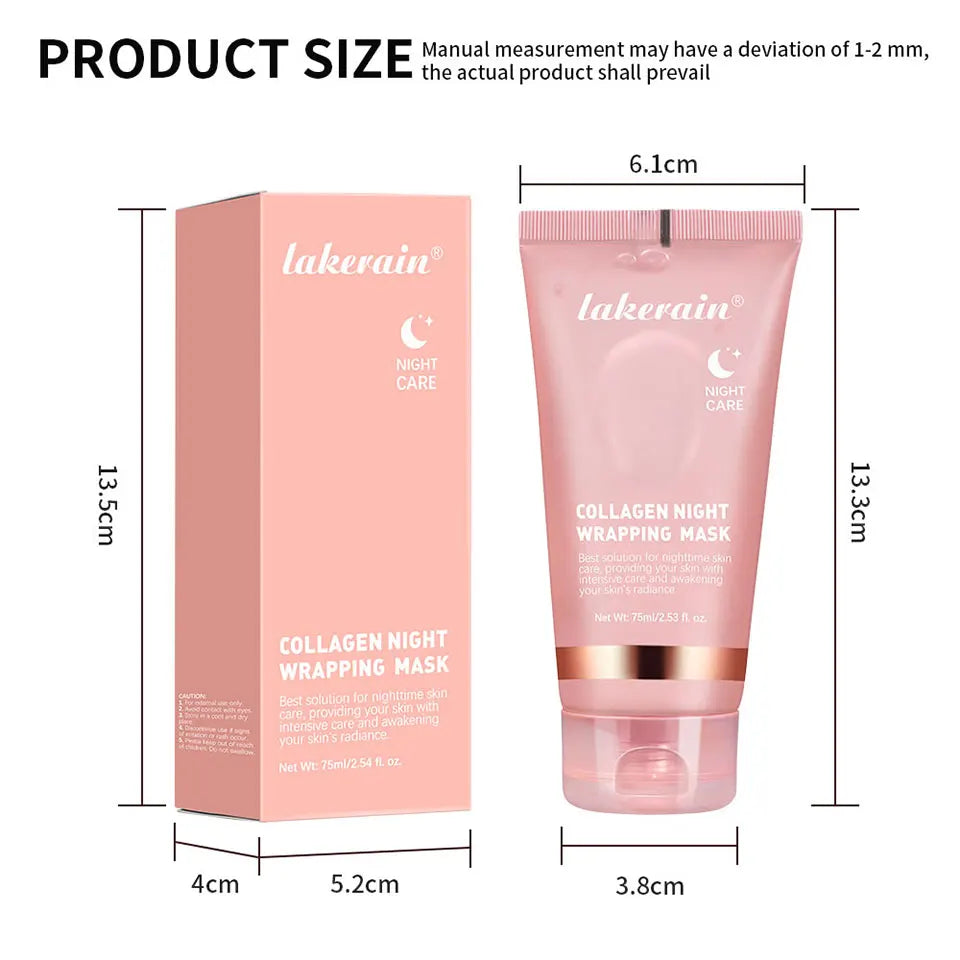 Selfika™ Collagen Night Wrapping Mask – Overnight Lifting & Deep Hydrating Peel-Off Mask (75ml)