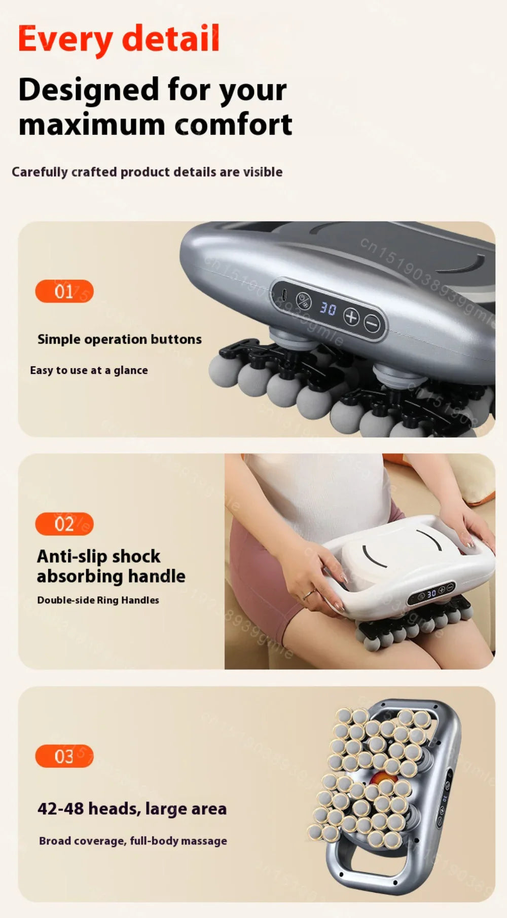 Selfika™ Professional Muscle Massage Gun – 9 Modes Deep Tissue Percussion Massager for Full Body Recovery
