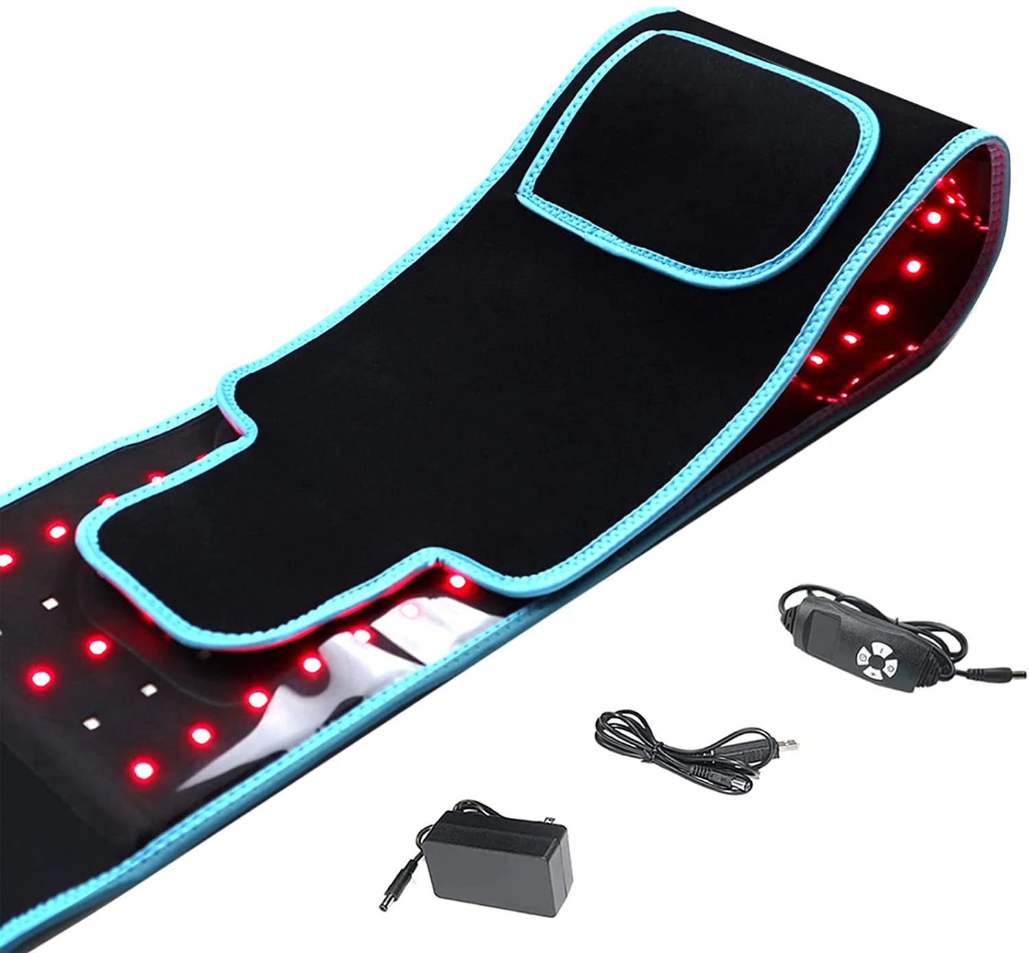JUNNEELED Red & Infrared Light Therapy Belt (660/850nm) – Body Wrap, Heat Pad for Cosmetic Appearance