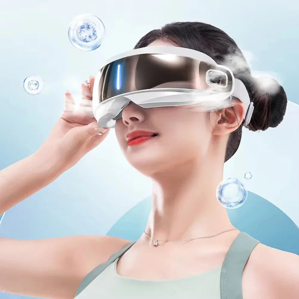 BXA Steam Eye Massager Warm Spa – Kneading Acupressure Massage Heat and Bluetooth Relaxation Aid