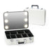 Selfika™ Professional Makeup & Jewelry Organizer – Rechargeable 3-Color LED Mirror Box with Hasp Closure