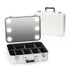 Selfika™ Professional Makeup & Jewelry Organizer – Rechargeable 3-Color LED Mirror Box with Hasp Closure