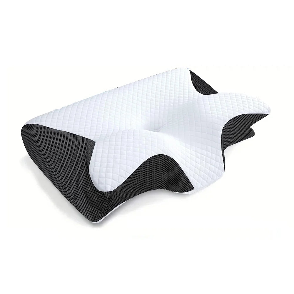 Selfika Butterfly Memory Foam Sleep Pillow for Cervical Support and Comfort