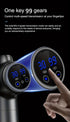 Selfika™ Portable LED Touch Screen Fascia Gun – Deep Tissue Percussion Massager with 4 Replaceable Heads for Muscle Recovery