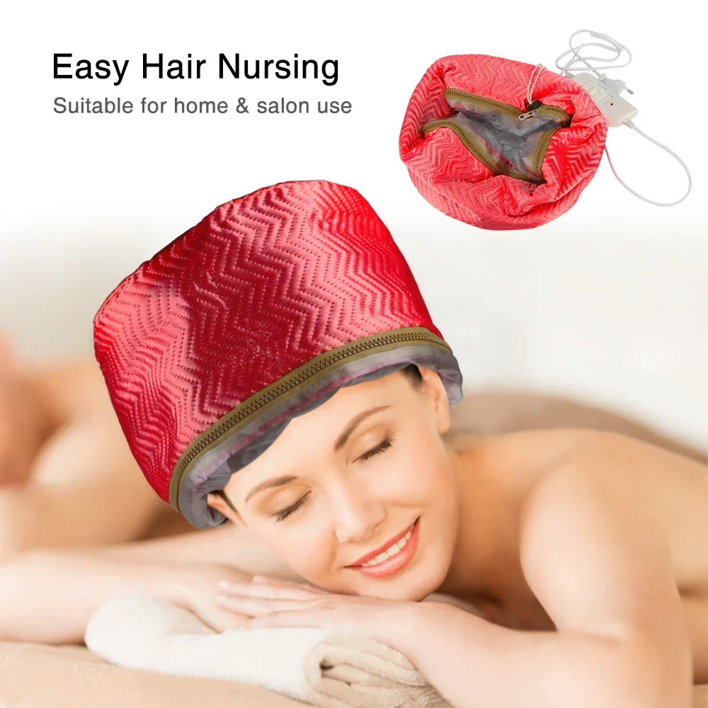 MIHJUSFDH Thermal Treatment Heating Electric Hair Cap – Adjustable Steamer Mask, Oil Cap, Home Hair Care