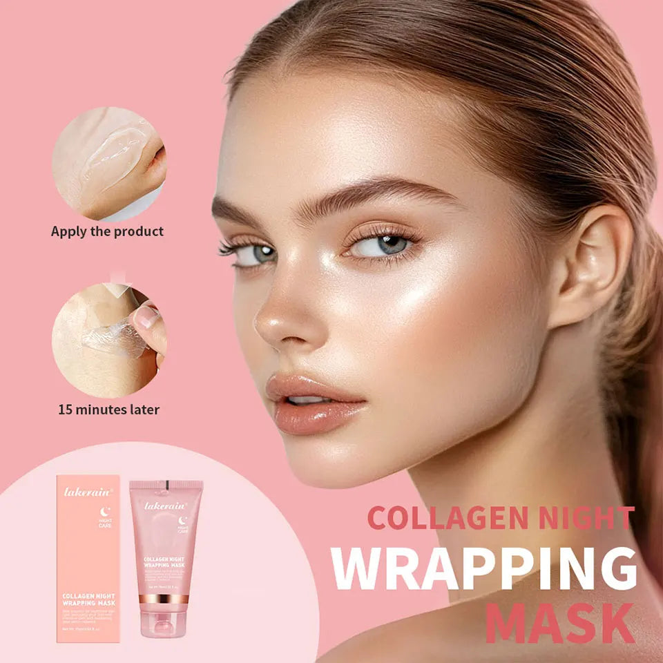 Selfika™ Collagen Night Wrapping Mask – Overnight Lifting & Deep Hydrating Peel-Off Mask (75ml)