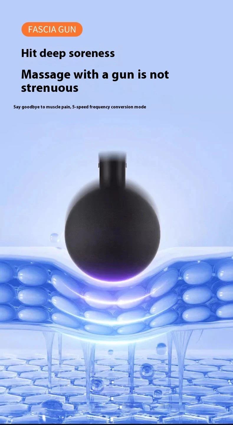 Portable Percussion Massager Gun – Four-Head Deep Tissue Fascia Relaxation Tool