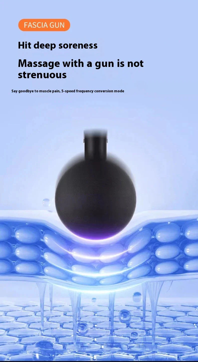 Portable Percussion Massager Gun – Four-Head Deep Tissue Fascia Relaxation Tool
