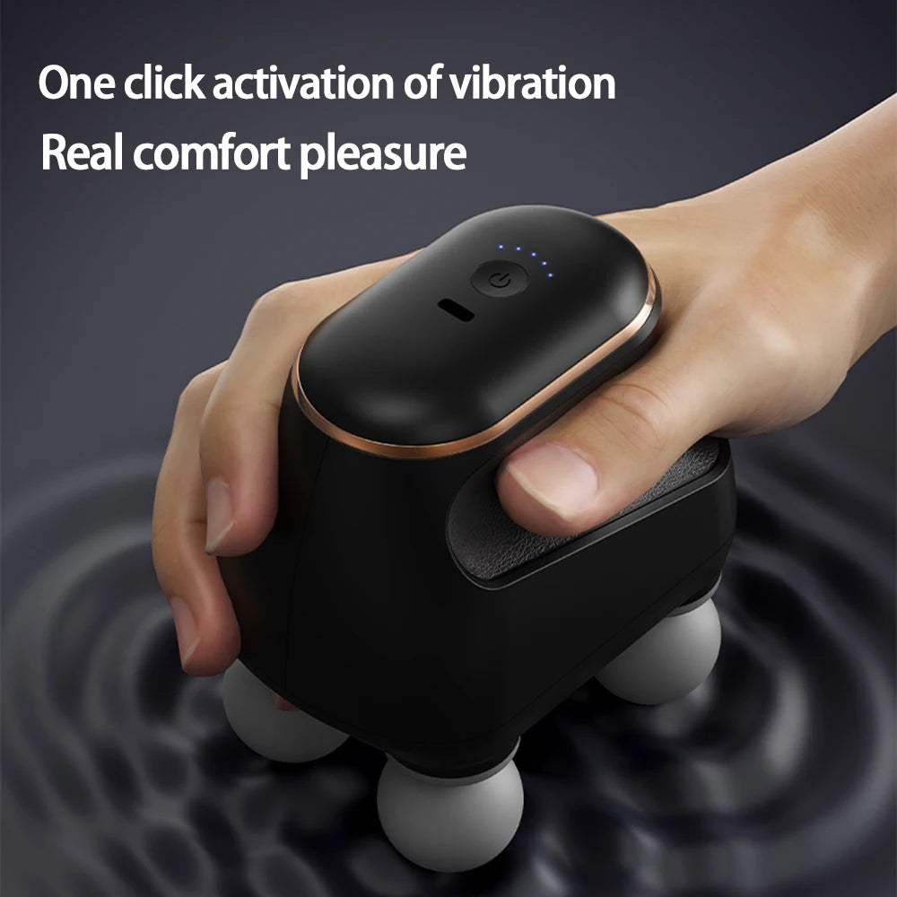 Portable Percussion Massager Gun – Four-Head Deep Tissue Fascia Relaxation Tool