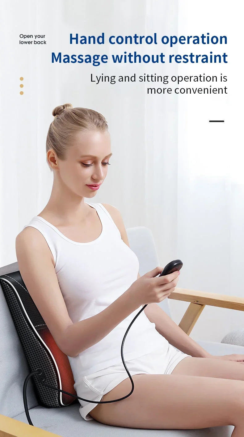 Selfika Intelligent 20-Node Deep Tissue Massage Pillow with Airbag Support & Heat