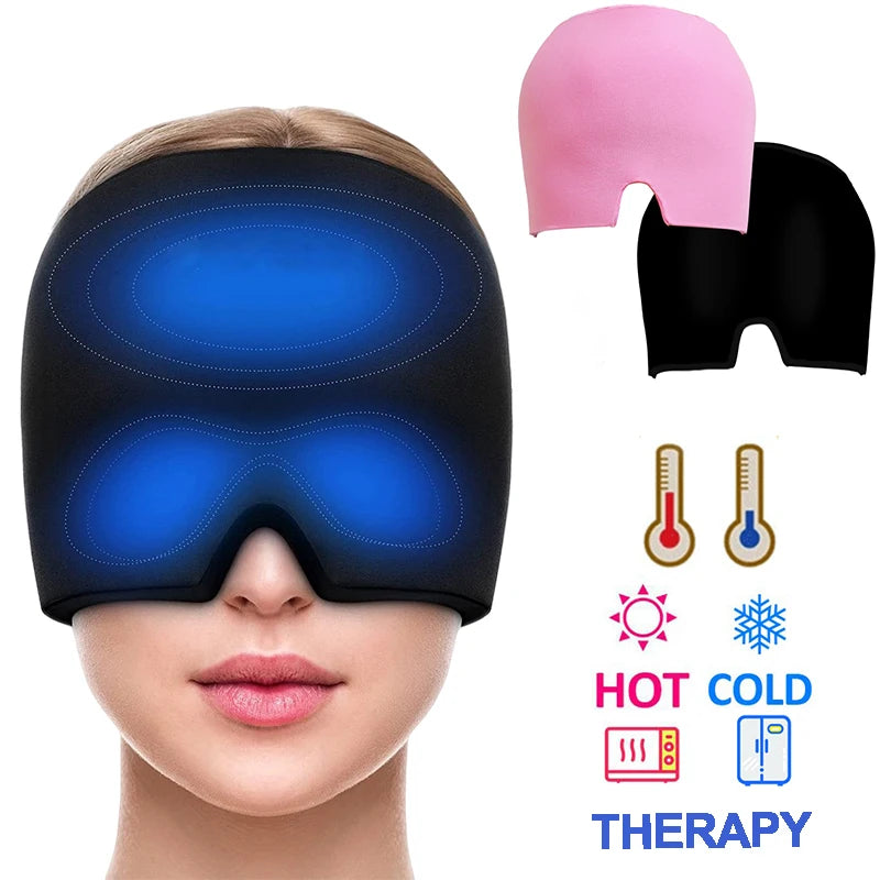 Gel Ice Headache and Migraine Relief Hat Cold Compress Therapy Cap for Relaxation
