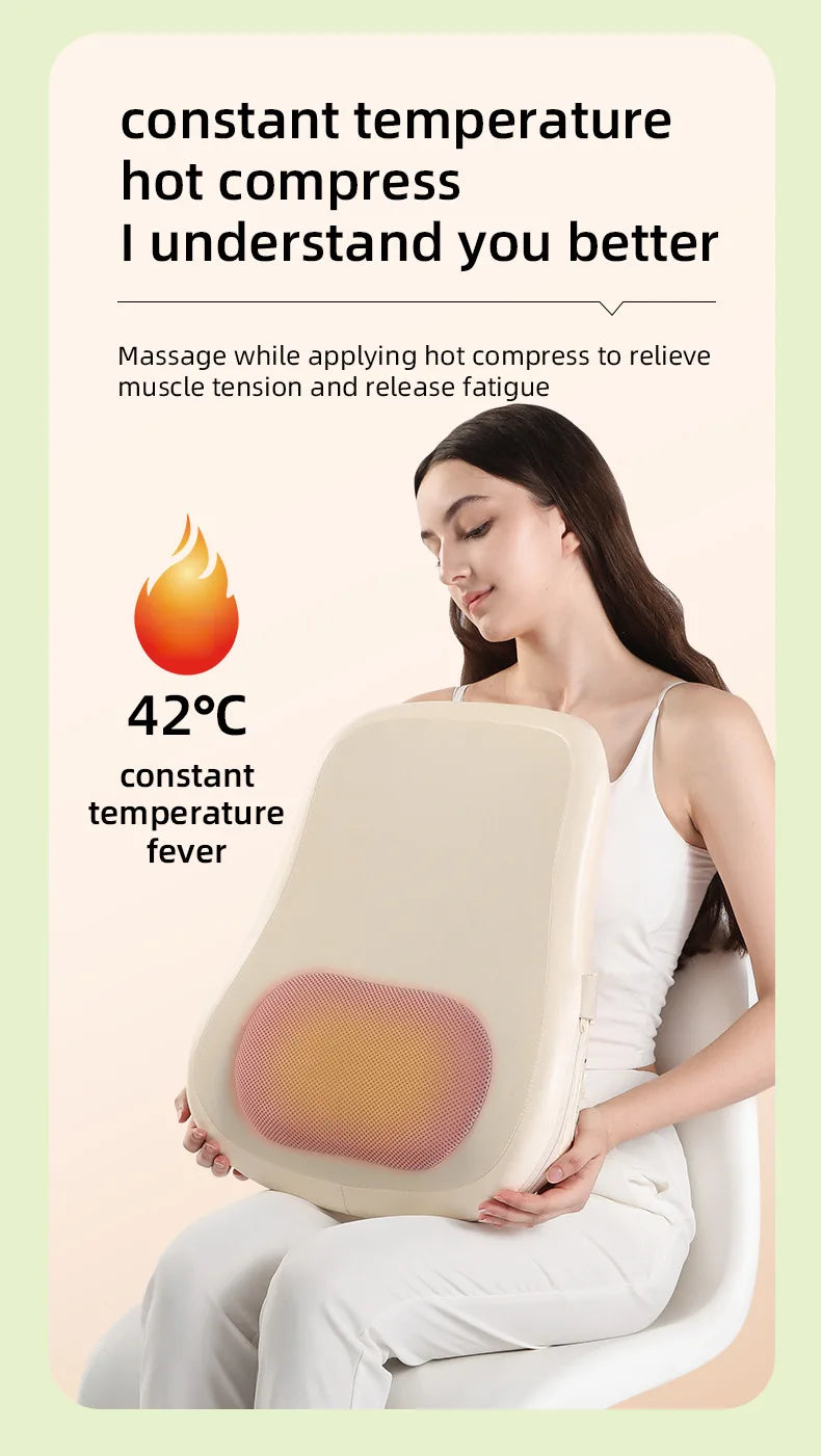 Selfika Cordless Lower Back Massager with Deep-Tissue Heat Therapy & Rechargeable Battery