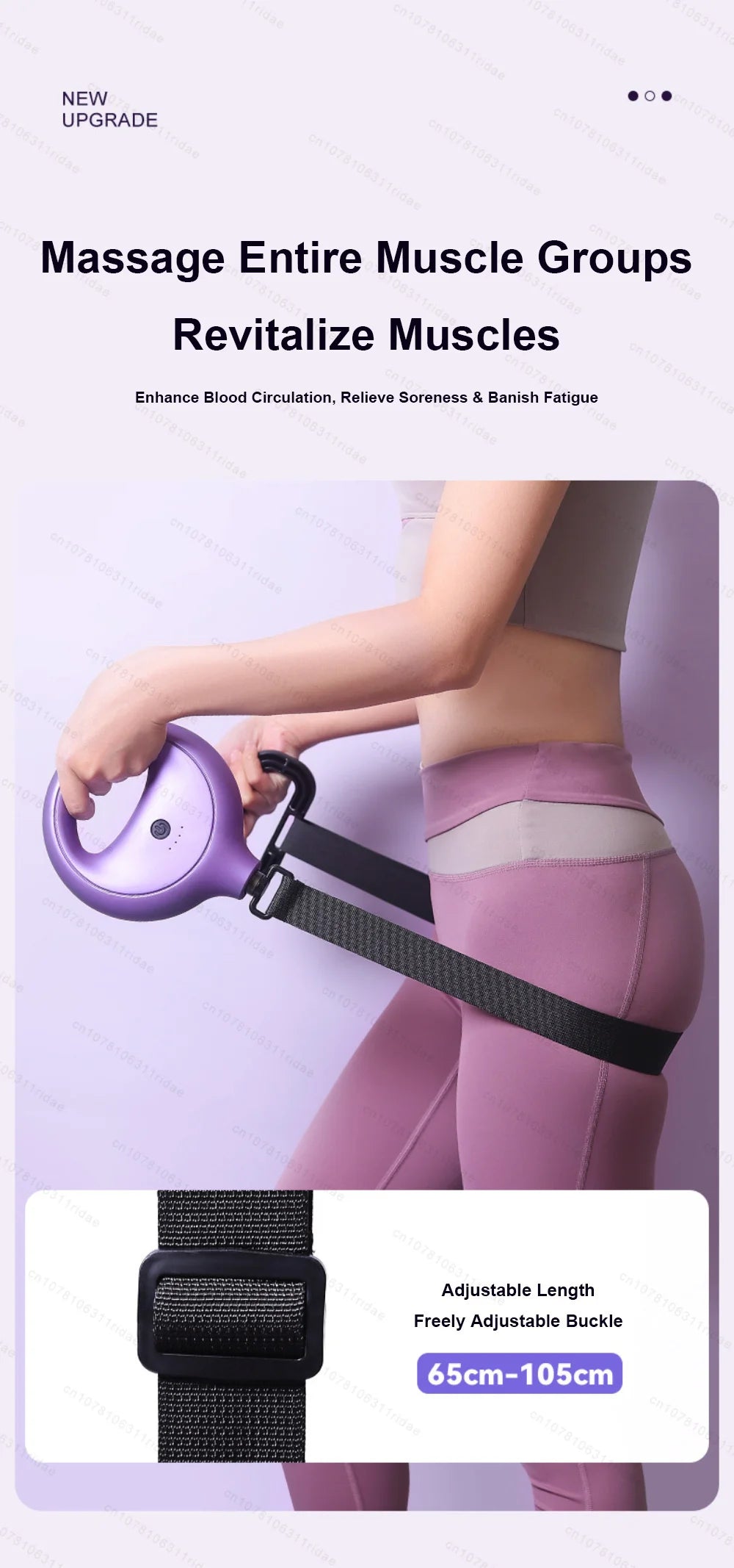 Selfika™ Electric Massage Belt – Portable Deep Tissue Muscle Relaxer for Cervical, Leg & Hip Relief