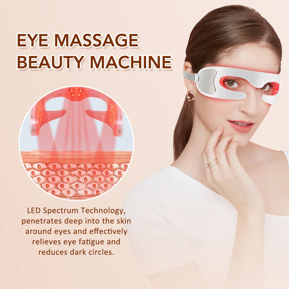 DearBeauty 3D Vibration Eye Massager with LED Light Therapy and 3 Relaxation Modes