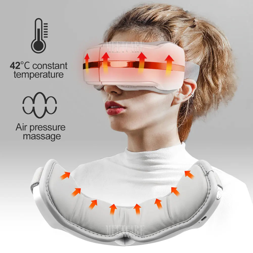 Smart Airbag Vibration Eye Massager – Hot Compress and Bluetooth Music Relaxation Sleep Aid