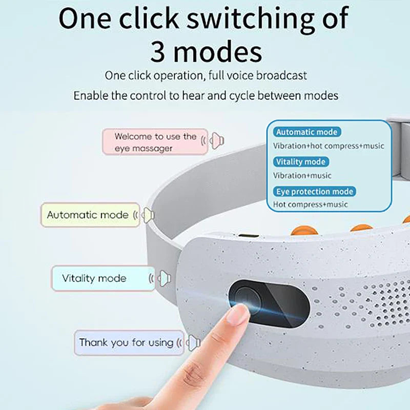 Electric Eye Acupoint Massager – Hot Compress, Bluetooth Music, Visual Design Relaxation Aid