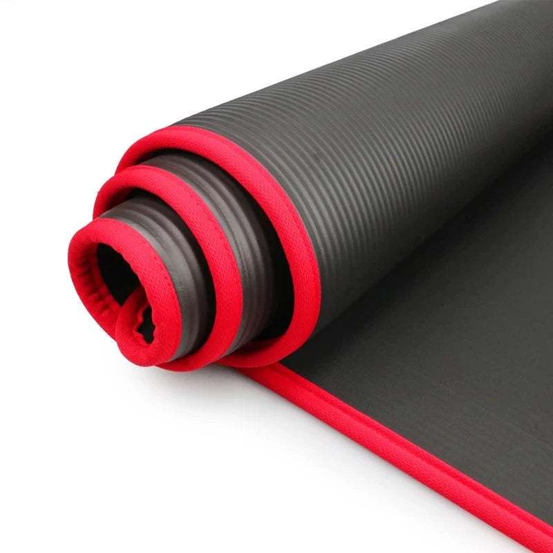 Selfika™ 10mm Extra-Thick Yoga Mat – High-Resilience Anti-Slip NBR Exercise Mat for Beginners, Pilates & Home Workouts
