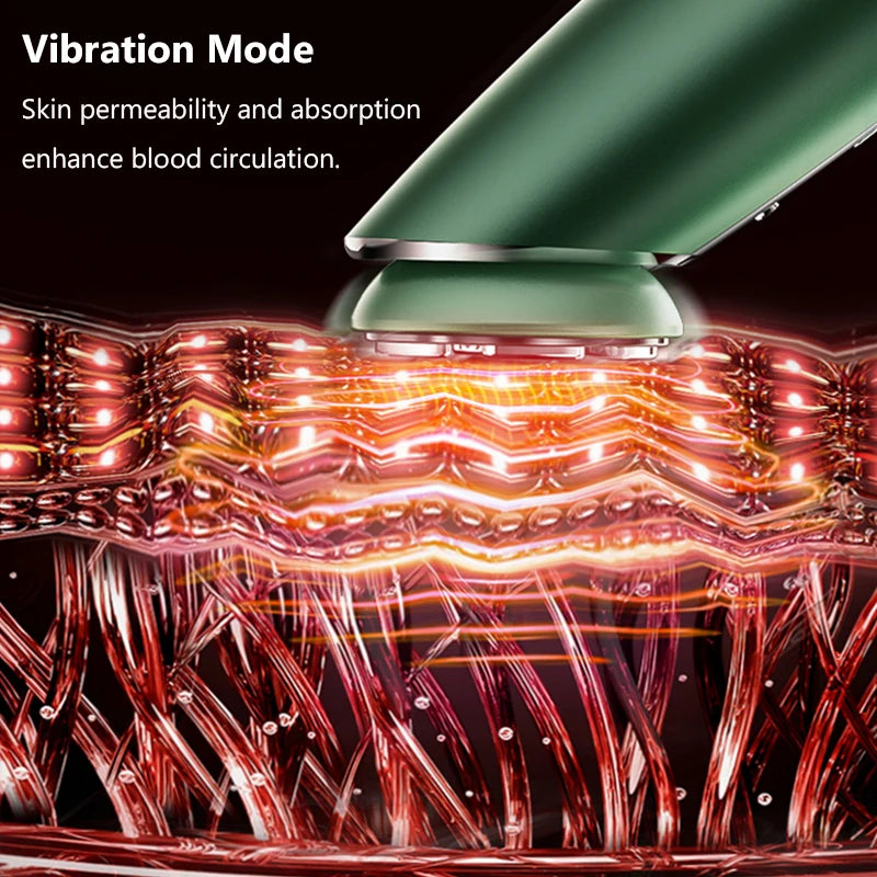 KEMOKO Red Light Facial & Eye Massager Wand – EMS, Heat, Vibration, USB Rechargeable Beauty Tool