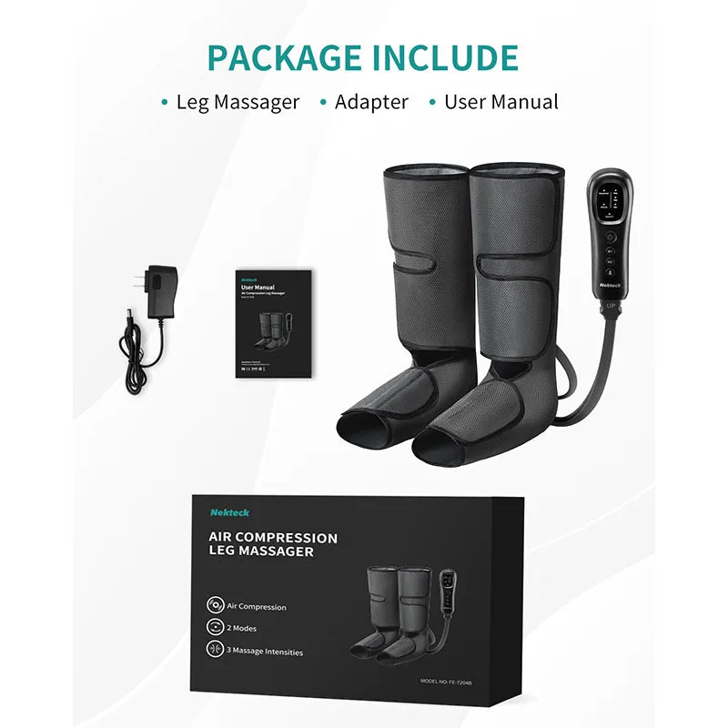 Selfika Air Compression Leg Massager with Adjustable Calf Wraps & Handheld Controller