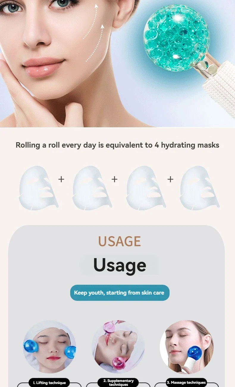 Generic 2Pcs Facial Ice Globes Set – Cooling Balls Massager for Face & Eyes, Reduces Puffiness Appearance