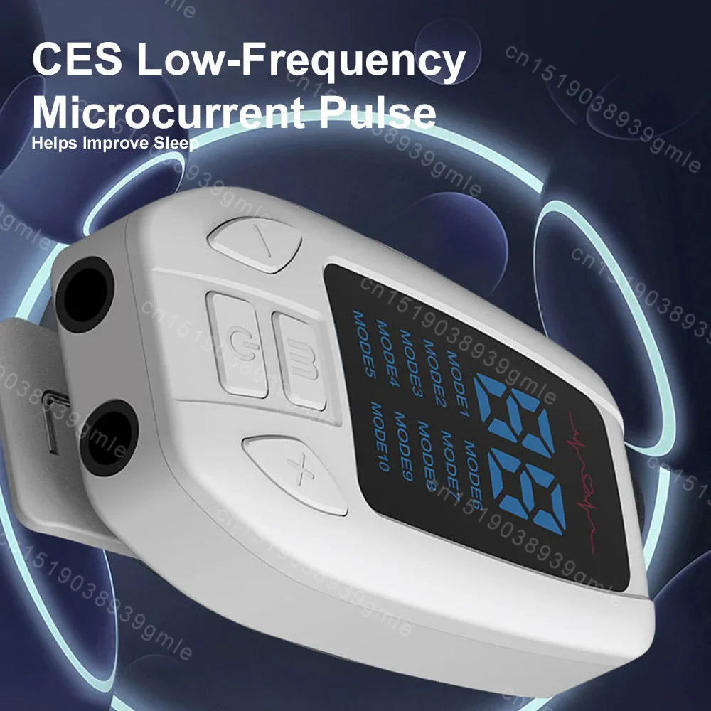 Voguish Portable CES Microcurrent Sleep Aid Device – Relaxation Helper for Restful Sleep, Anti-Stress Appearance