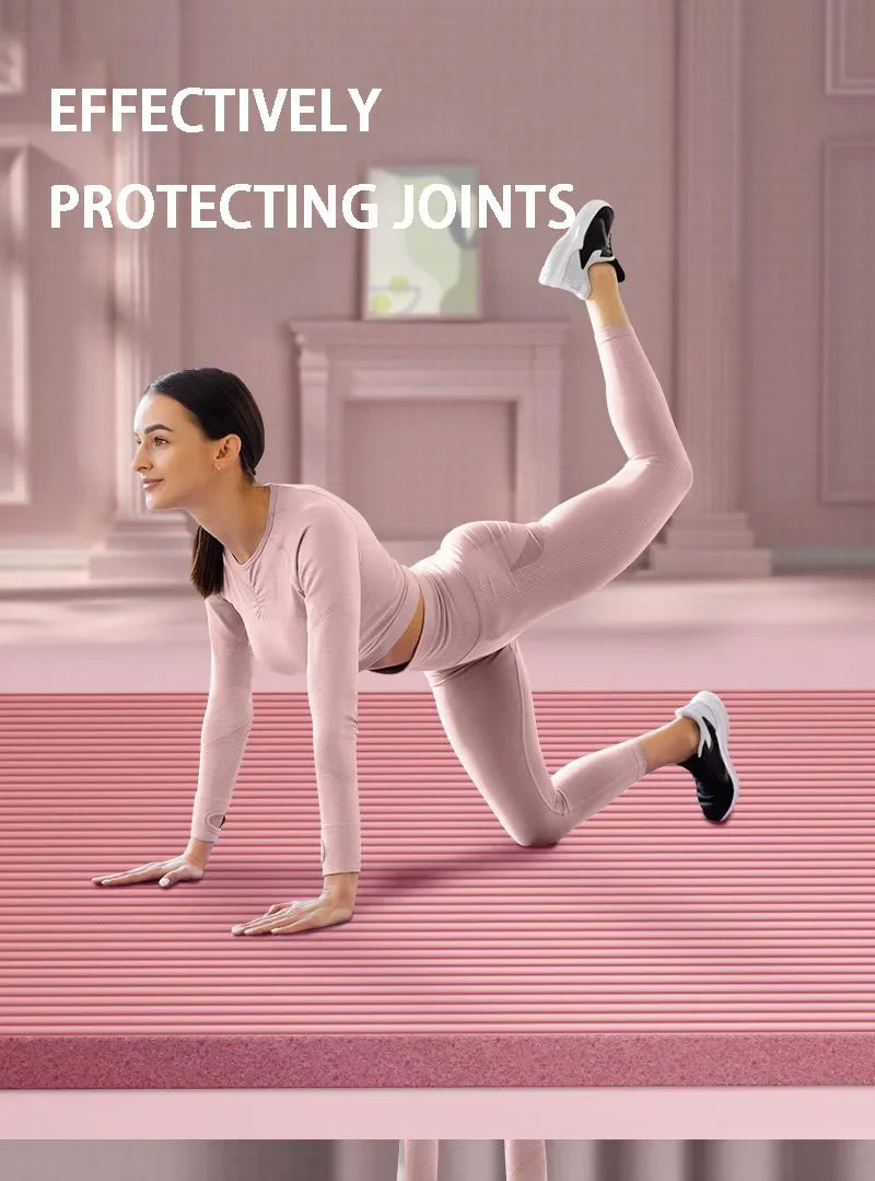 Selfika™ 15mm Extra-Thick Yoga Mat – High-Density Anti-Slip NBR Fitness Mat for Family Exercise, Yoga & Pilates