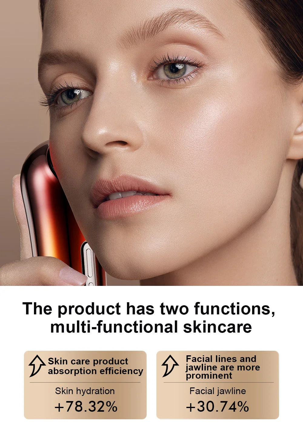abay RF Booster Facial Microcurrent Device – EMS, Light Therapy, Anti-Wrinkle Appearance, USB Rechargeable