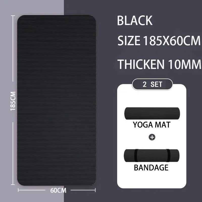 Selfika™ 15mm Extra-Thick Yoga Mat – High-Density Anti-Slip NBR Fitness Mat for Family Exercise, Yoga & Pilates