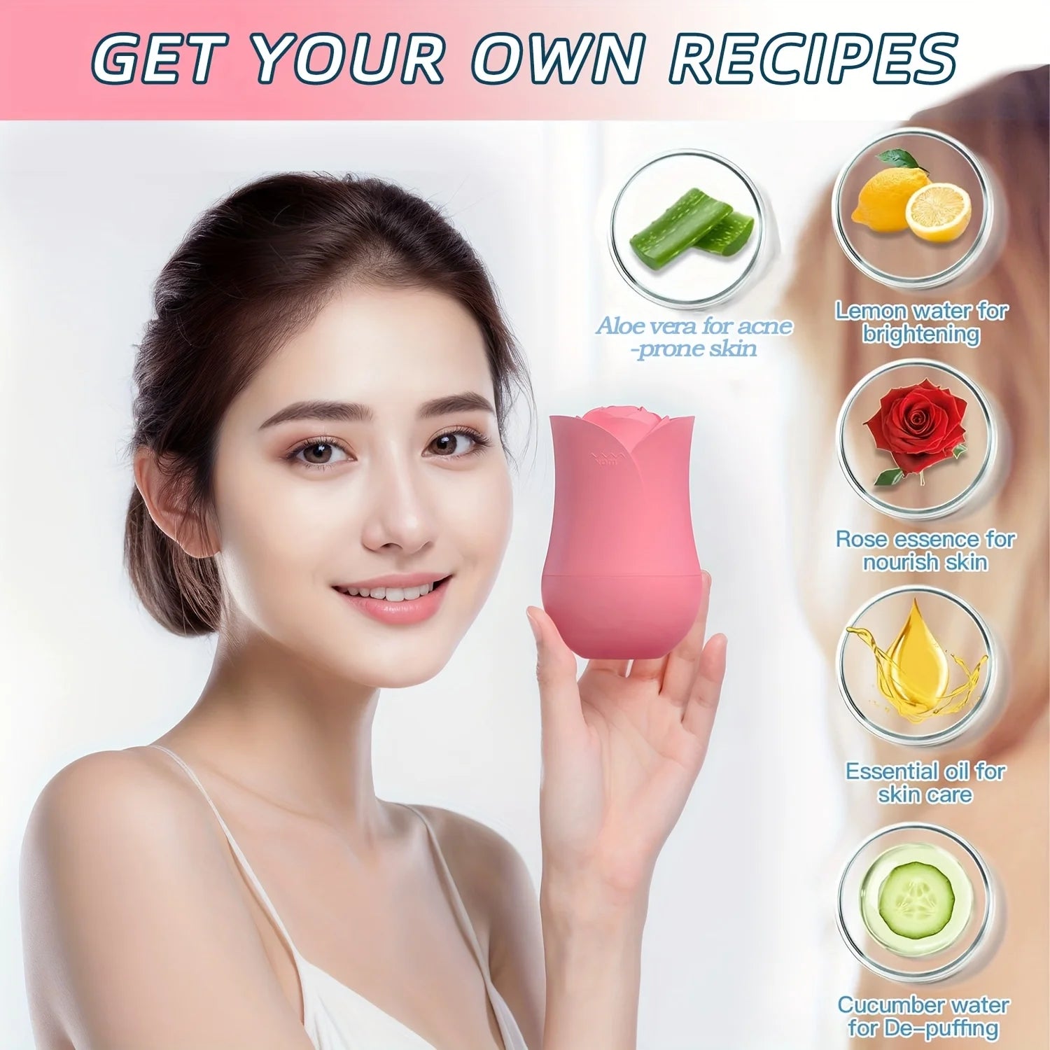 SWZ Silicone Ice Roller Mold for Face & Eyes – Cooling, Firming Appearance, Leak-Proof Facial Tool