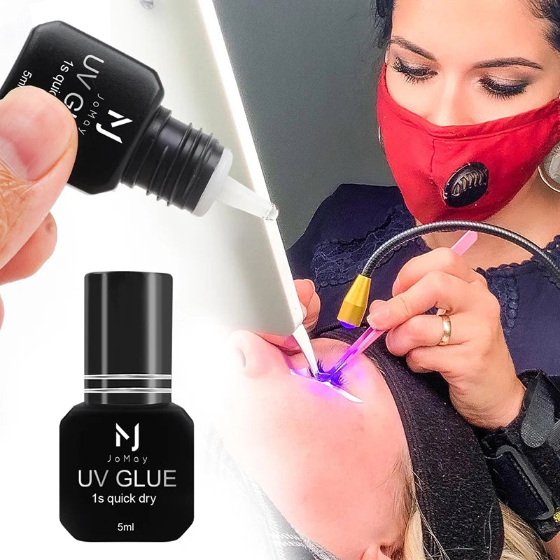 Selfika™ Professional UV Lash Glue – 0.1s Rapid Curing & 5-Week Retention Adhesive for Eyelash Extensions (5ml)