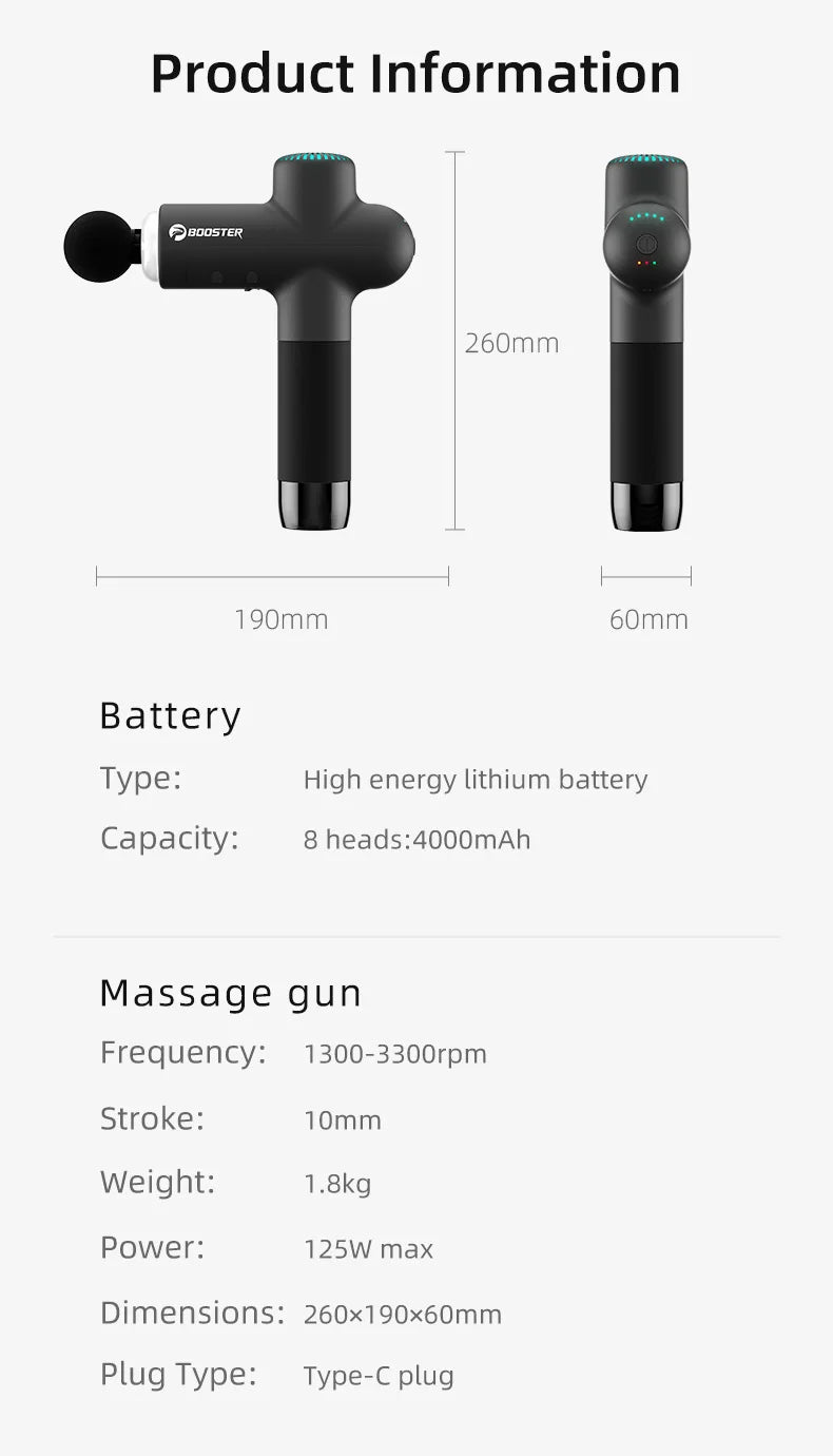 Selfika™ Smart-Hit Electric Fascia Gun – 7.4V Professional Muscle Massager for Deep Body Relaxation & Fitness Recovery