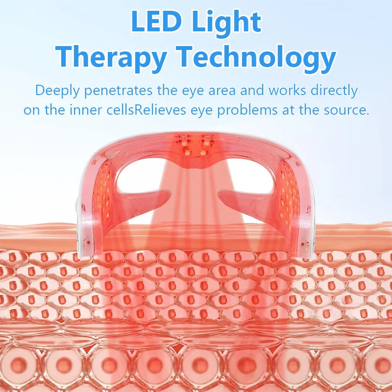 KEMOKO Electric Eye Massager Glasses – LED Light, Vibration, Fatigue Relief, Dark Circle Appearance