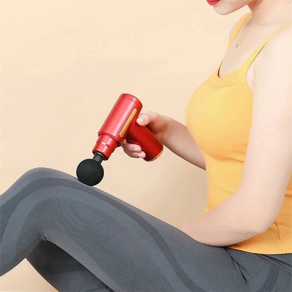 Selfika™ Multifunctional LCD Fascia Gun – 6-Speed Electric Deep Tissue Massager for Full Body Fitness Recovery