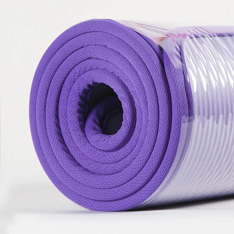 Selfika™ 10mm Extra-Thick Yoga Mat – High-Resilience Anti-Slip NBR Exercise Mat for Beginners, Pilates & Home Workouts