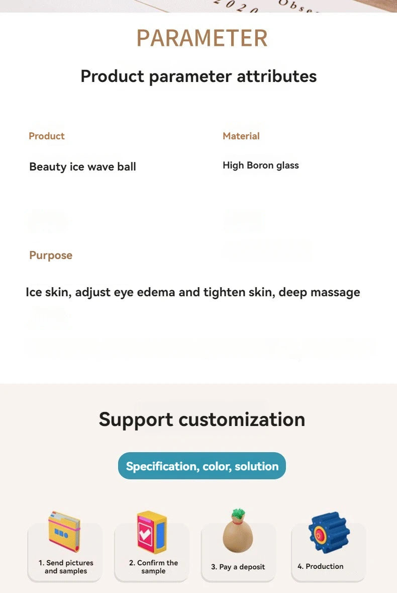 Generic 2Pcs Facial Ice Globes Set – Cooling Balls Massager for Face & Eyes, Reduces Puffiness Appearance