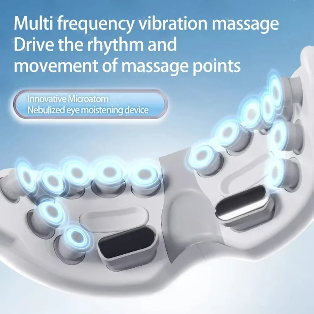 BXA Steam Eye Massager Warm Spa – Kneading Acupressure Massage Heat and Bluetooth Relaxation Aid