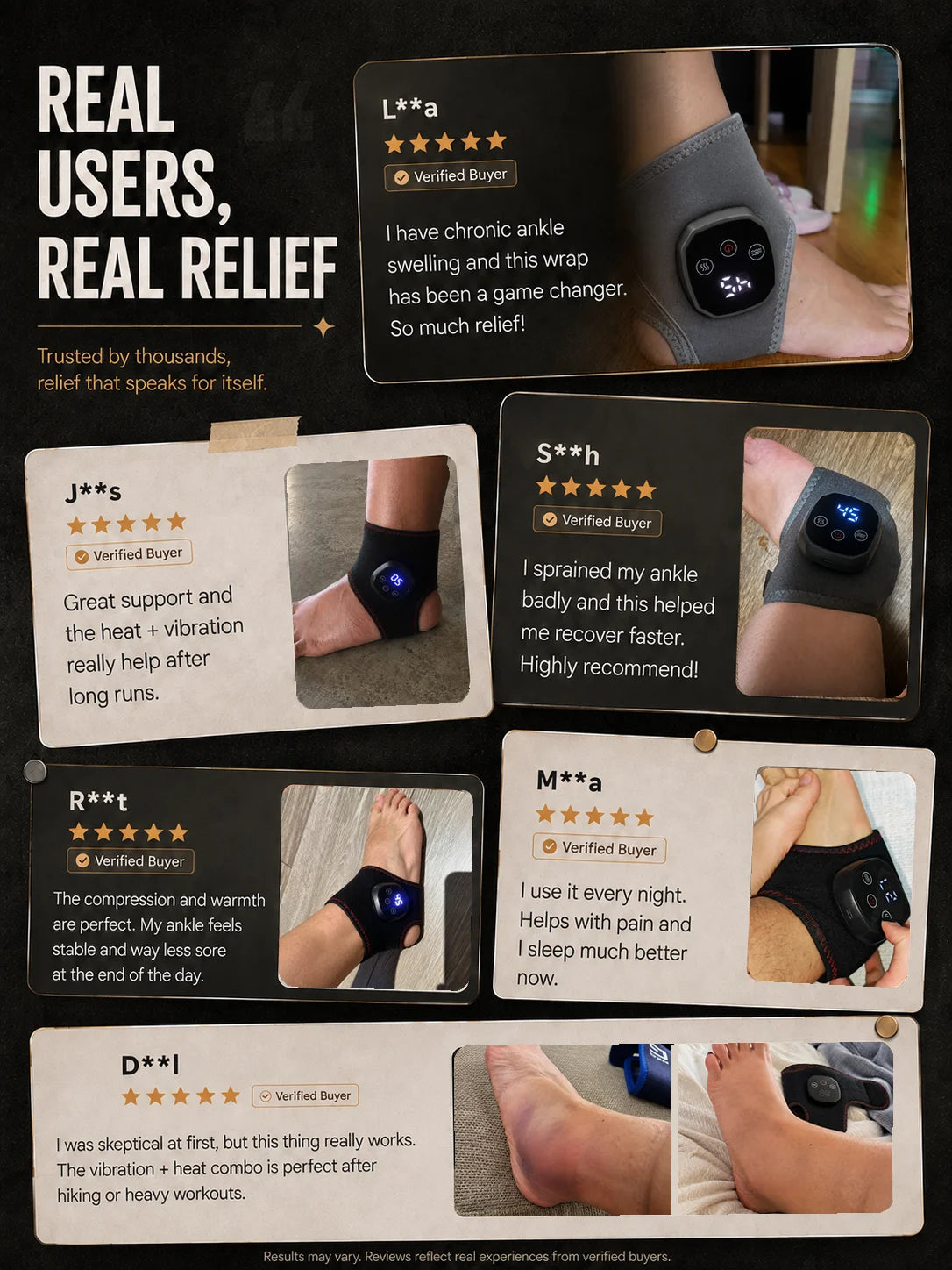 Selfika™ Portable Heated Ankle Massager Foot Brace Wrap