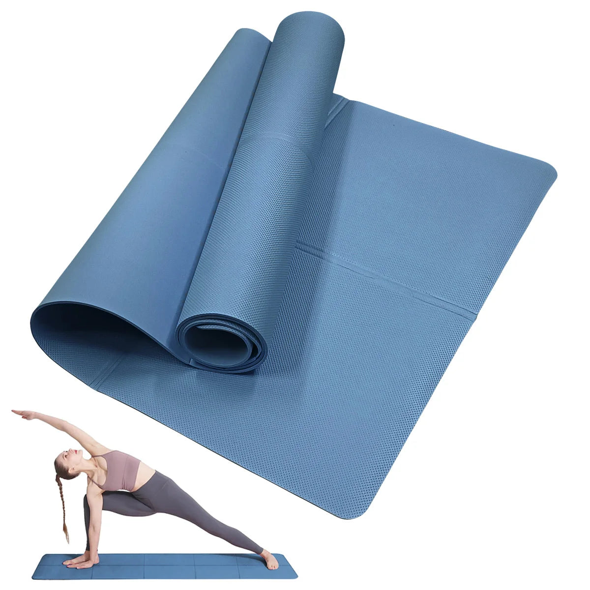 Selfika™ Lightweight EVA Yoga Mat – 4mm Anti-Slip Fitness Mat for Exercise, Pilates & Gymnastics (173x61cm)
