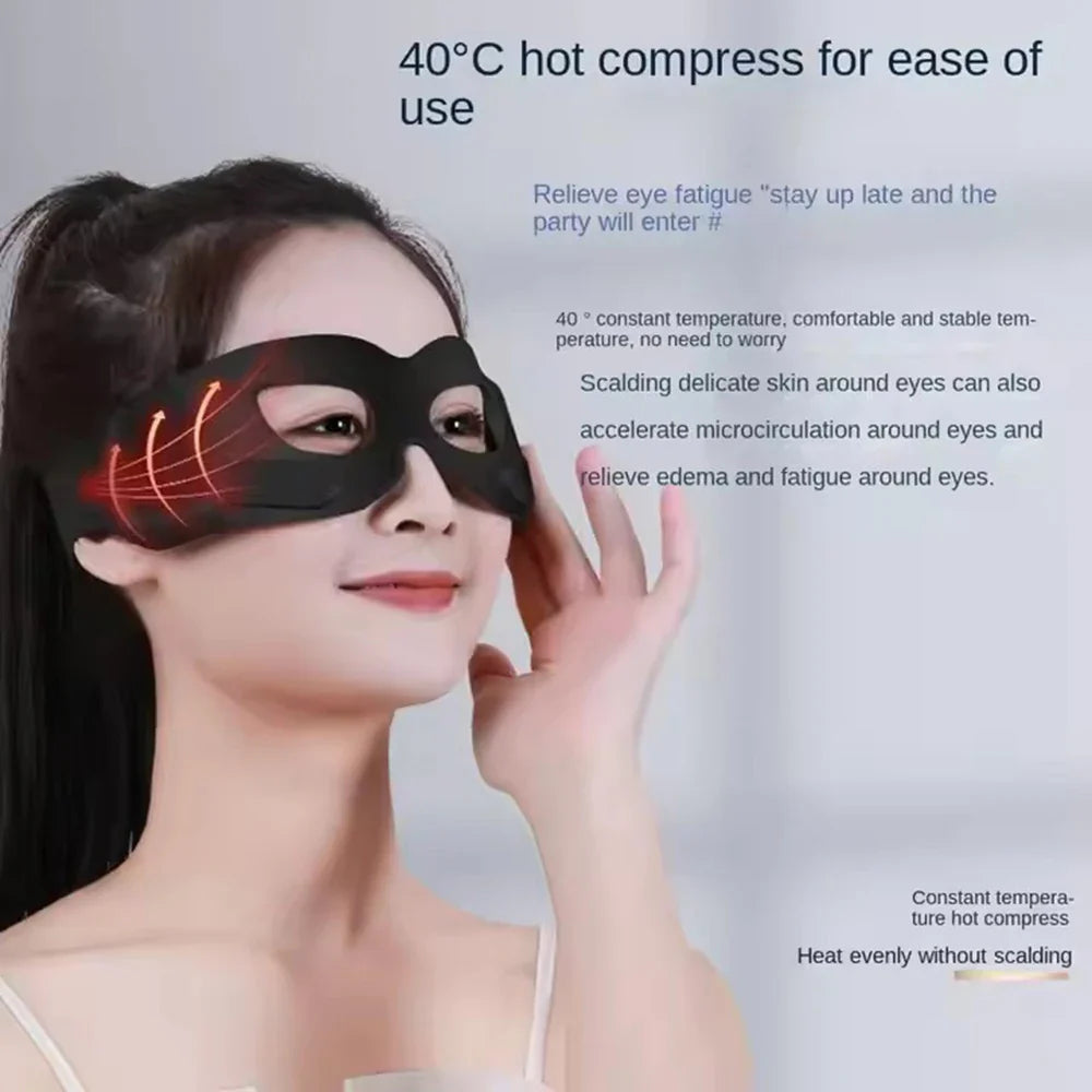 DH Beauty Wearable EMS Eye Massager Mask – Heated, Anti-Wrinkle Appearance, Dark Circle & Puffiness Relief