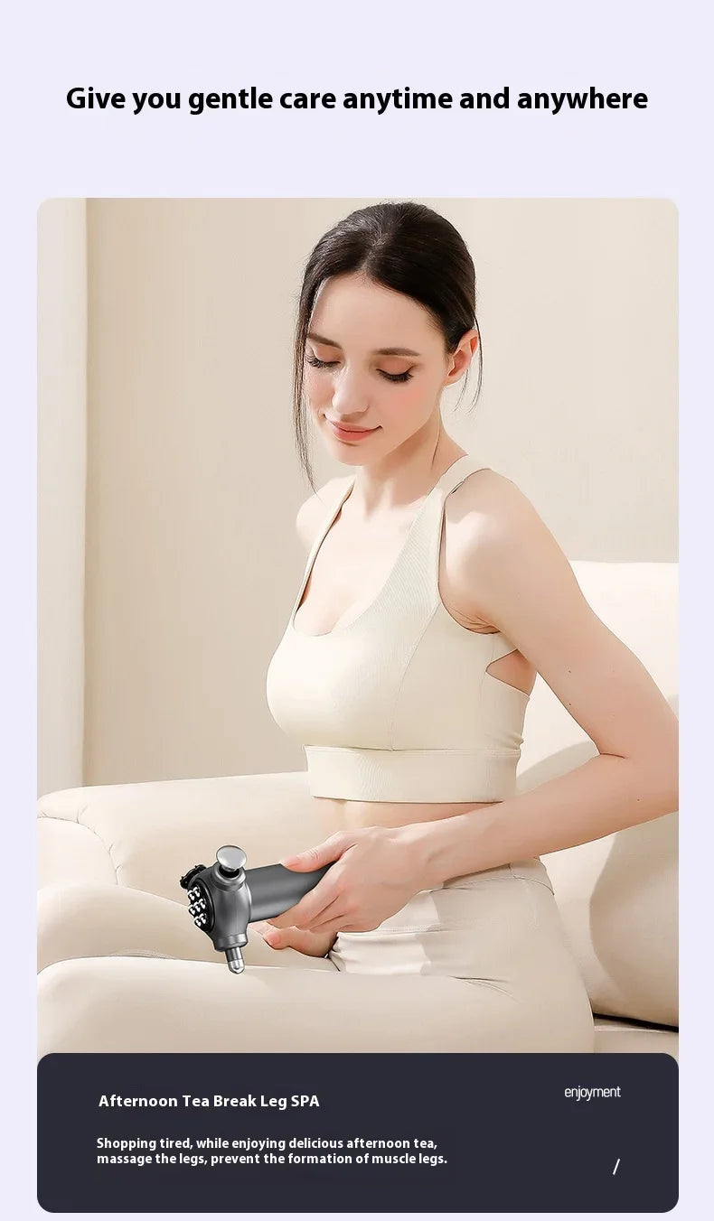 Selfika™ 3-Head Multifunctional Fascia Gun – Magnetic Bead Abdominal & Full Body Massager with 5-Speed Frequency Conversion
