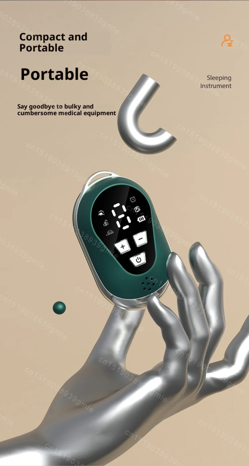 Handheld Microcurrent Pulse Sleep Therapy Instrument – Relaxation Aid for Stress Relief Sensation