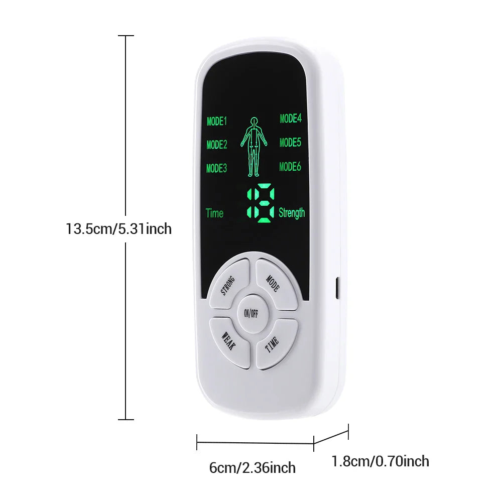 Hailicare TENS EMS Electric Muscle Stimulator – Digital Pulse Massager, 6 Modes, Back Neck Shoulder Relief