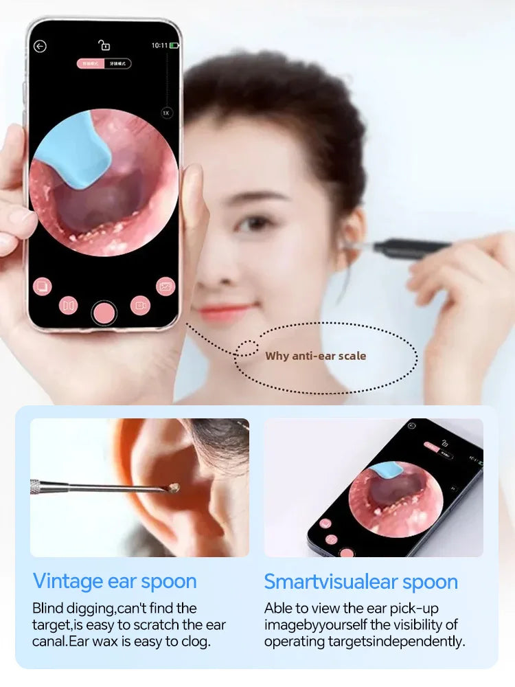 Selfika™ Visual Ear Wax Cleaner Camera Safe Earwax Endoscope