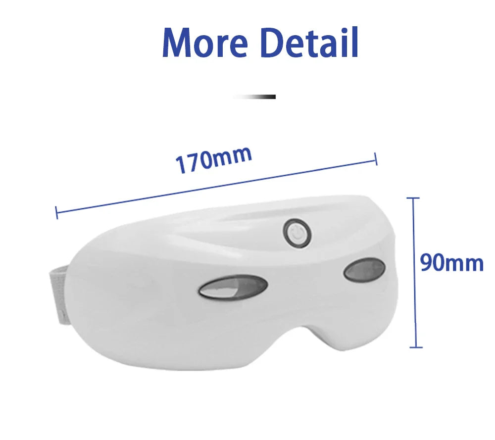 HEBTIGER Electric Eye Massager with Graphene Heating and Acupressure for Deep Relaxation