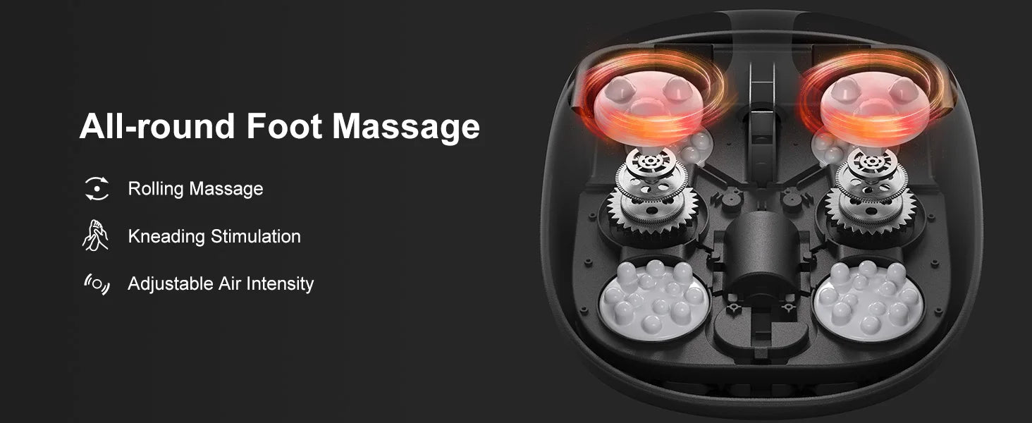 Selfika Fully Wrapped Electric Shiatsu Foot Massager with Heat & Deep-Kneading Rollers